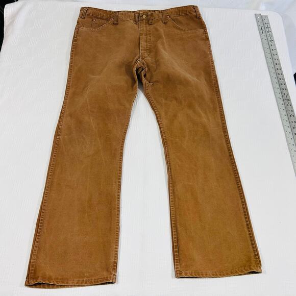 Carhartt Mens 42x32 Rivet Vintage Bootcut Duck Pants 100% Cotton Made In U.S.A. - Picture 2 of 10